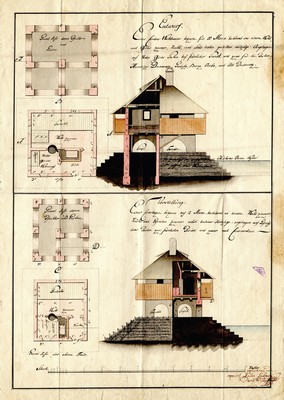 A design of two enclosed guardhouse porches, IAB, ZPM.