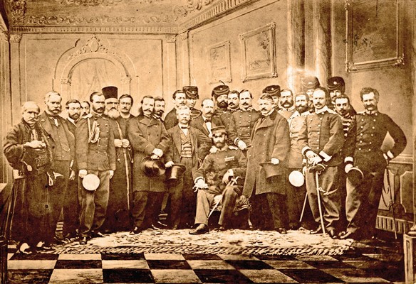 Srbska delegacija s knezom Mihailom, Carigrad, 1867. IAB, Zf.