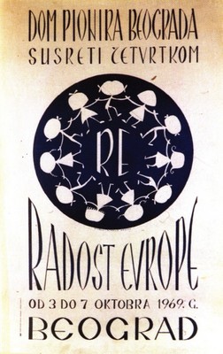 Poster for childen’s festival Radost Evrope, IAB, Zf digitized format.