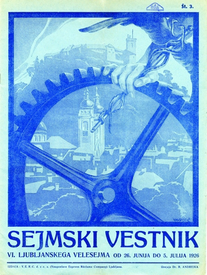 Часопис Сејмски вестник VI љубљанског велесајма, 1926, ИАБ, TKБ. (Страна 1)