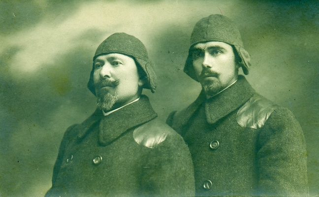 Mihailo Merćep and Edvard Rusjan, aviation pioneers. Muzej vazduhoplovstva Beograd.