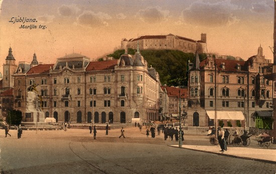 Središče deželnega stolnega mesta Ljubljana pred prvo svetovno vojno