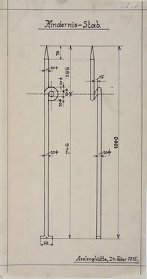 Načrt nosilcev bodeče žice, 24. 2. 1915.