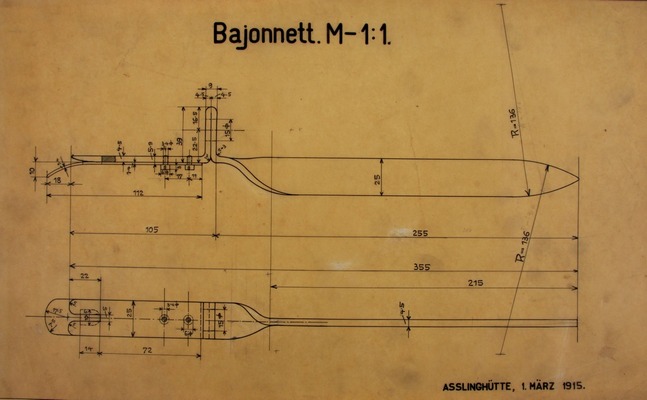Načrt bajoneta, 1. 3. 1915.