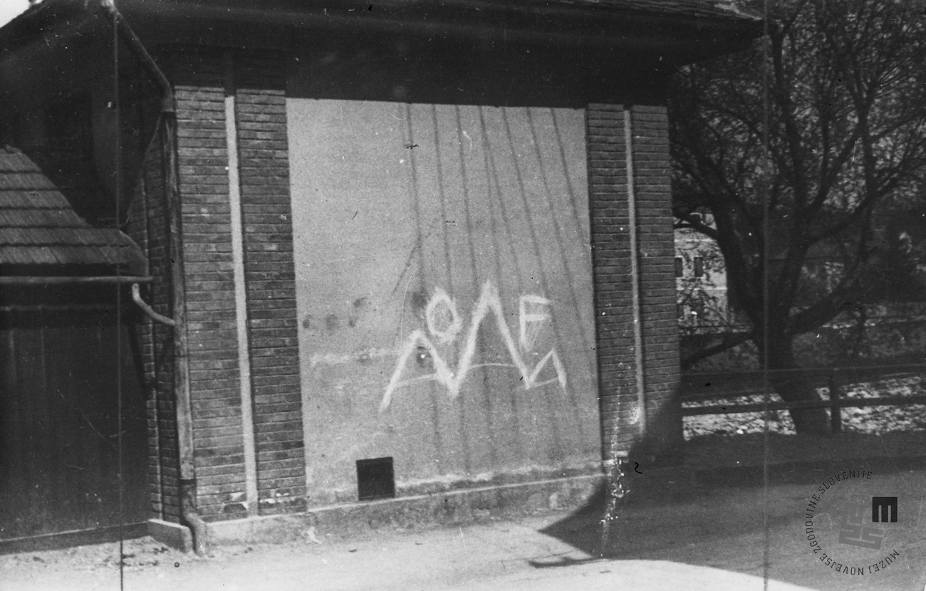 A symbol of resistance was also the initials OF written all over the city. MNZS.